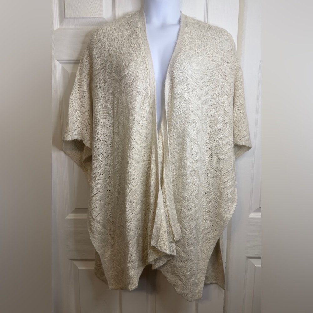 Mossimo L/XL Cream Sweater Kimono NWT Boho Grandma Cozy Oversized Fits 2x